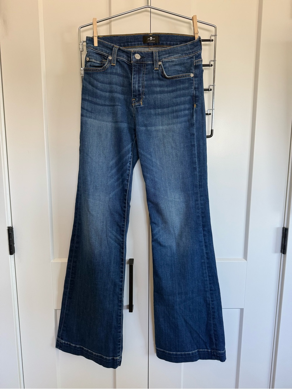 7 For All Mankind Dark Blue Flare Jeans